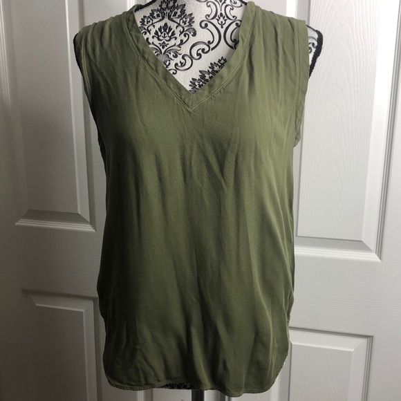 Cloth & Stone Green Sleeveless Rayon Top S - Picture 1 of 6